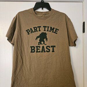 Disney Parks Part Time Beast Mens T-Shirt Size L
